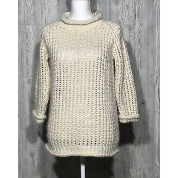 Calypso St Barth Womens Mock Neck Chunky Sweater - Picture 1 of 3